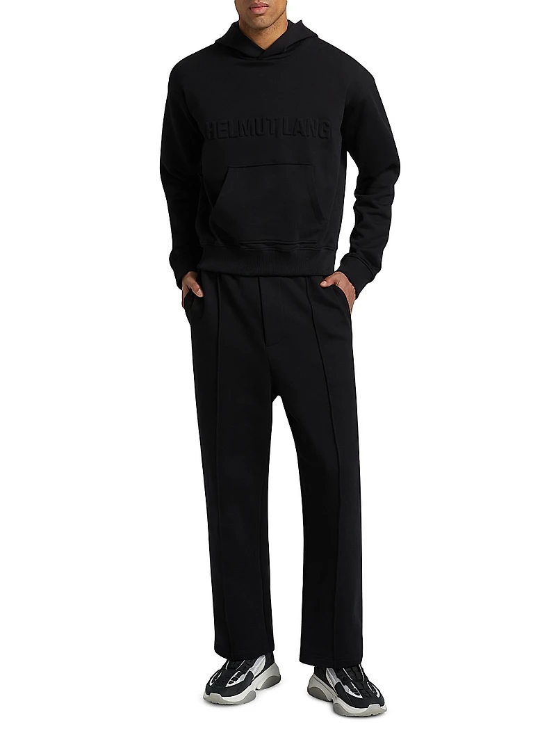 Embossed Studio Crease-Front Sweatpants