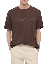 Lazer Garment-Dyed Cotton Crewneck T-Shirt