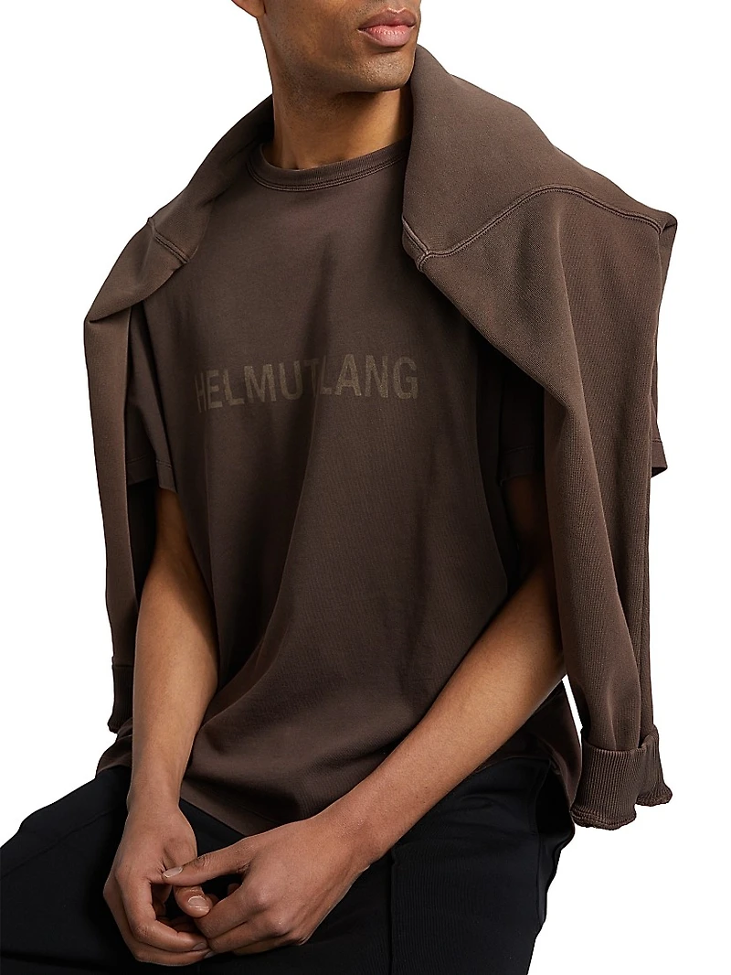Lazer Garment-Dyed Cotton Crewneck T-Shirt