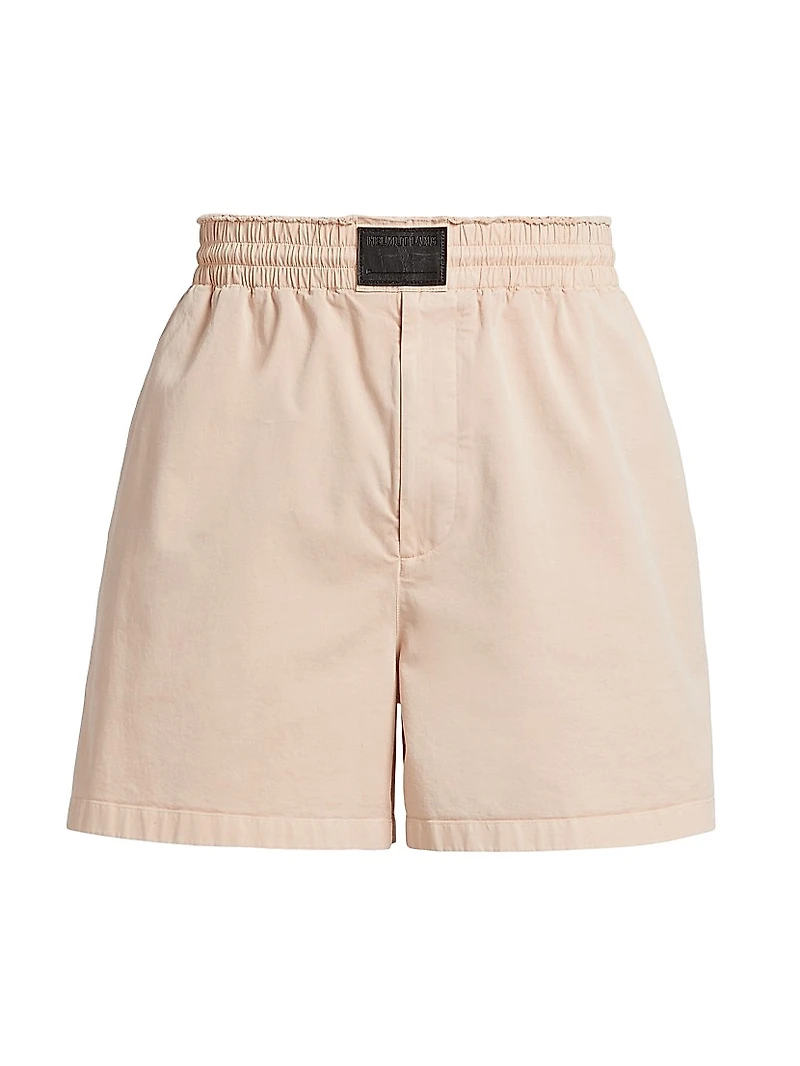 Cotton-Twill Elasticized Shorts