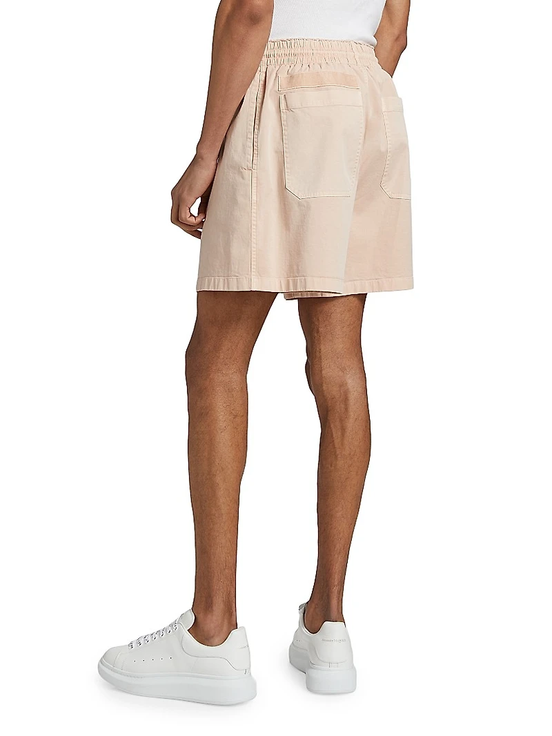 Cotton-Twill Elasticized Shorts