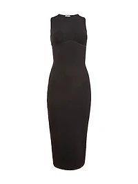 Hourglass Rib-Knit Midi-Dress