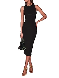 Hourglass Rib-Knit Midi-Dress
