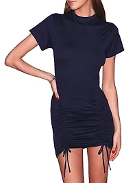 Riley Ruched Pima Cotton T-Shirt Minidress
