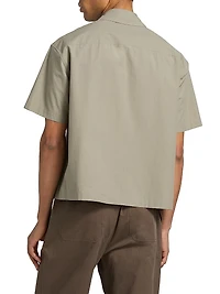 Light Poplin Zip-Front Shirt