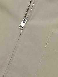 Light Poplin Zip-Front Shirt