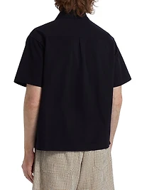 Cotton Piqué Button-Front Shirt