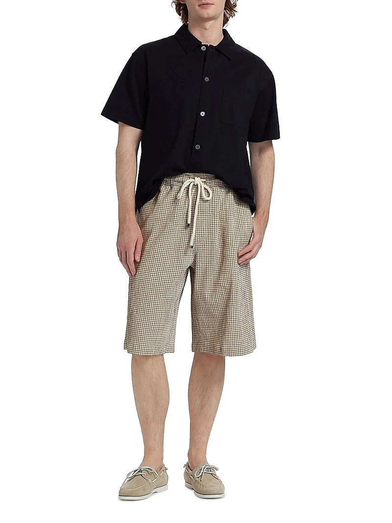 Cotton Piqué Button-Front Shirt