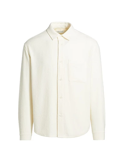Textured Button-Front Overshirt