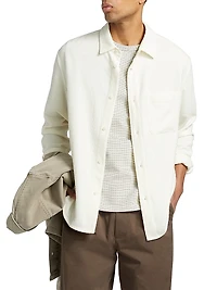 Textured Button-Front Overshirt