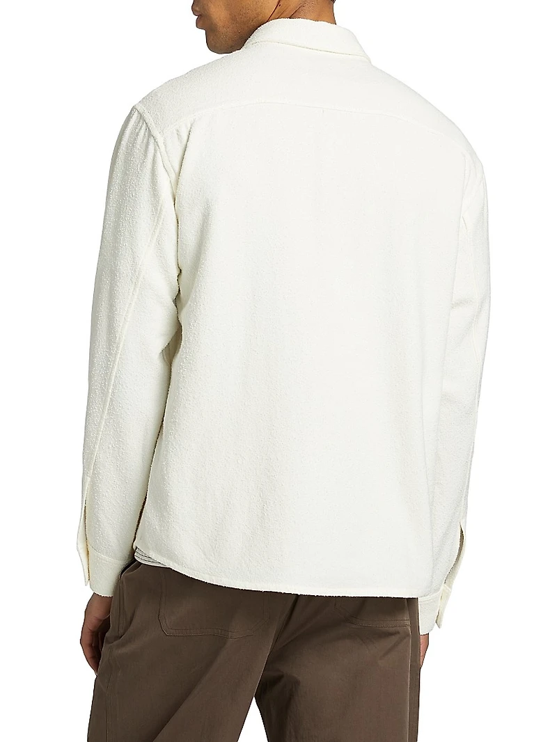 Textured Button-Front Overshirt