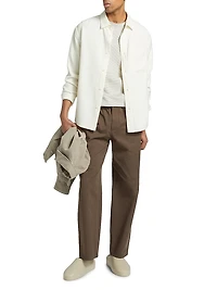 Textured Button-Front Overshirt