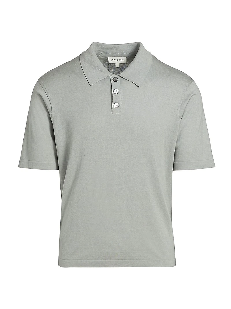 Silk-Cotton Polo Shirt