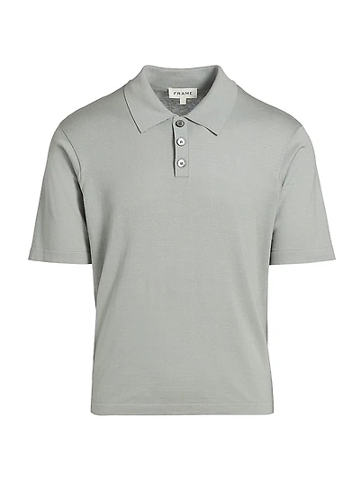Silk-Cotton Polo Shirt