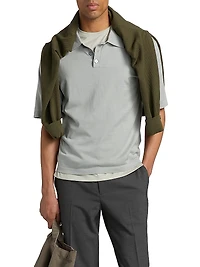 Silk-Cotton Polo Shirt