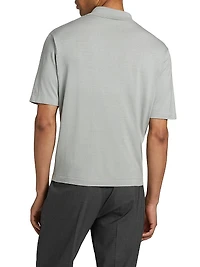 Silk-Cotton Polo Shirt