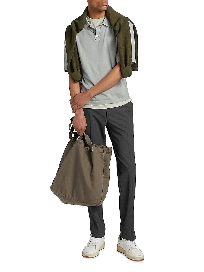 Silk-Cotton Polo Shirt