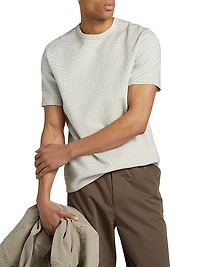 Jacquard Stripe Crewneck T-Shirt