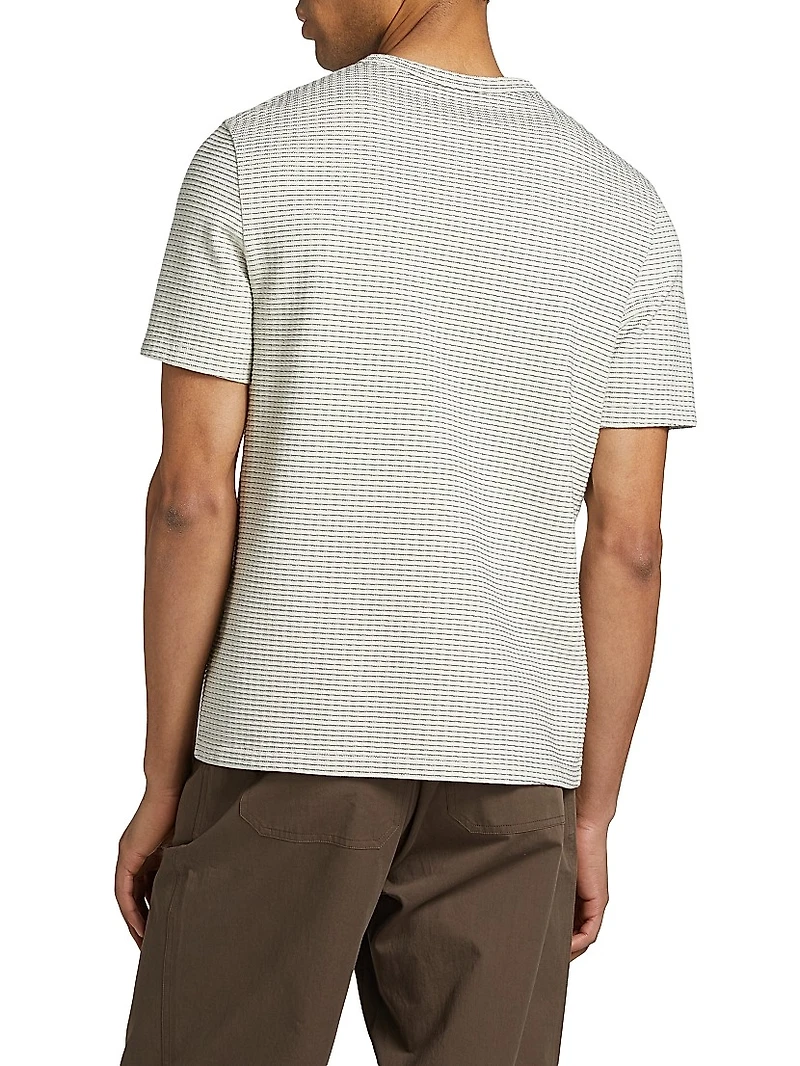 Jacquard Stripe Crewneck T-Shirt