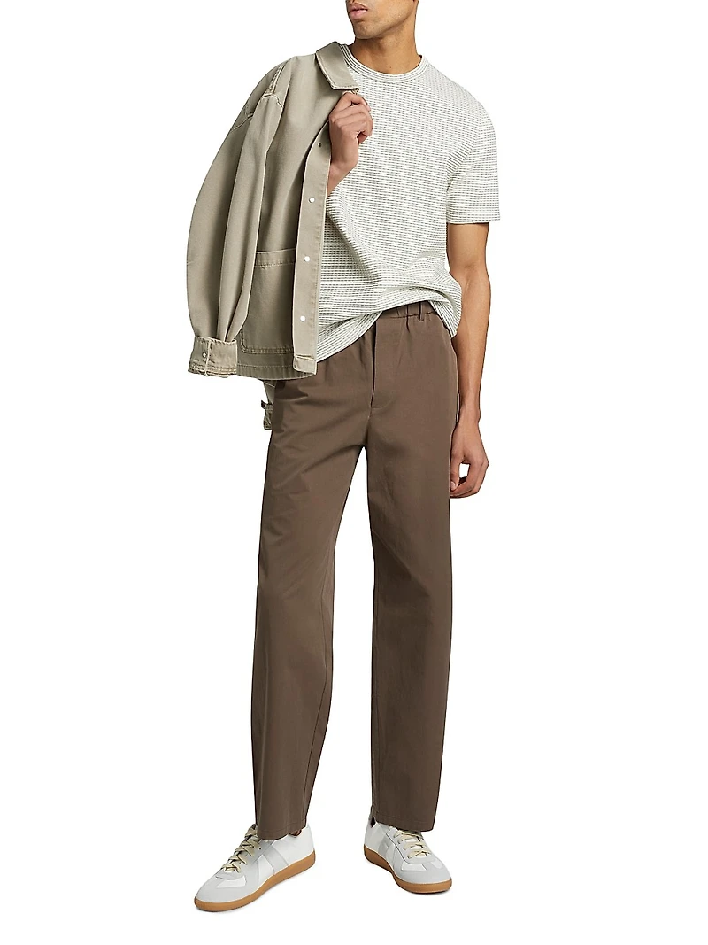 Jacquard Stripe Crewneck T-Shirt