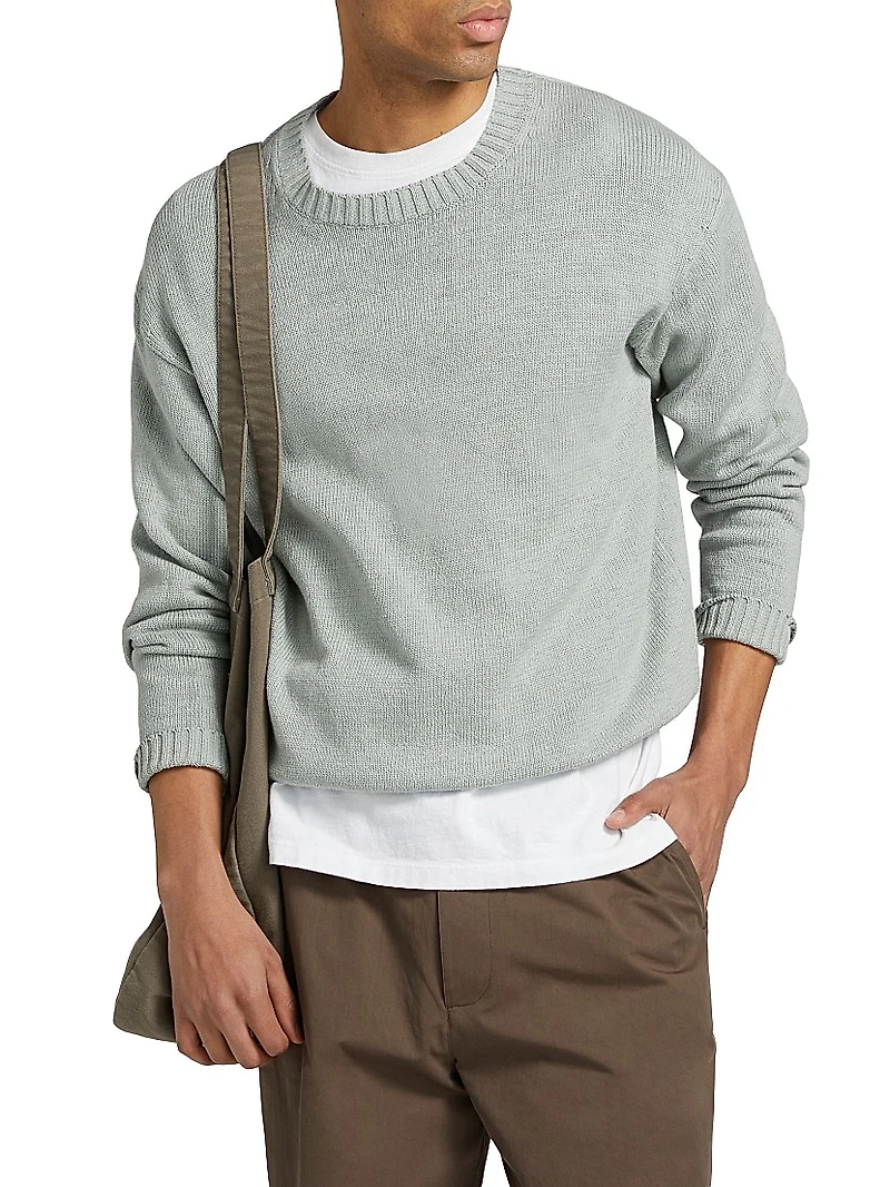Cotton-Silk Crewneck Sweater