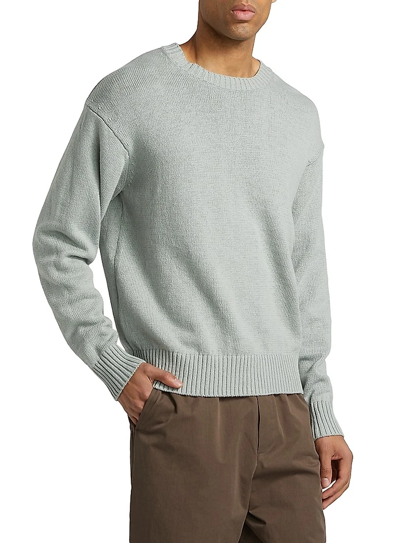Cotton-Silk Crewneck Sweater