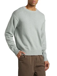 Cotton-Silk Crewneck Sweater