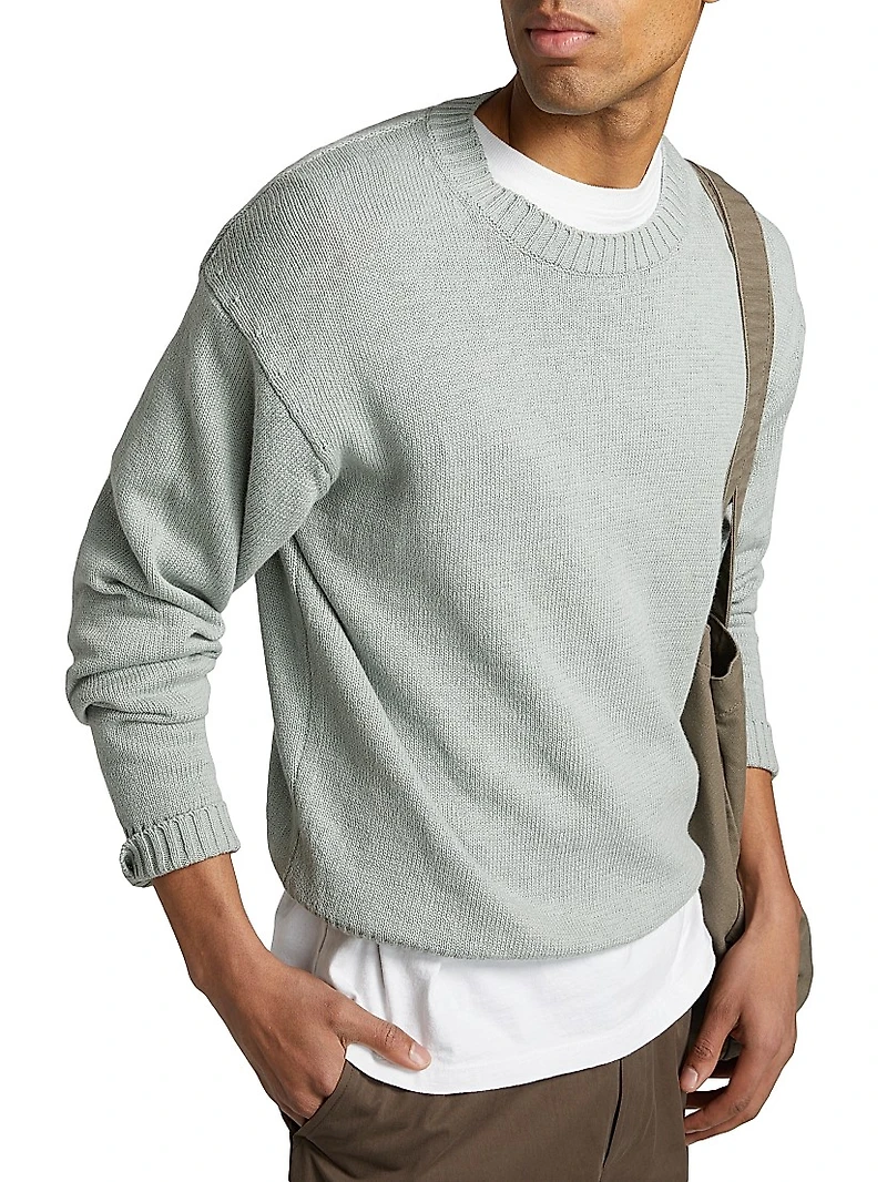 Cotton-Silk Crewneck Sweater