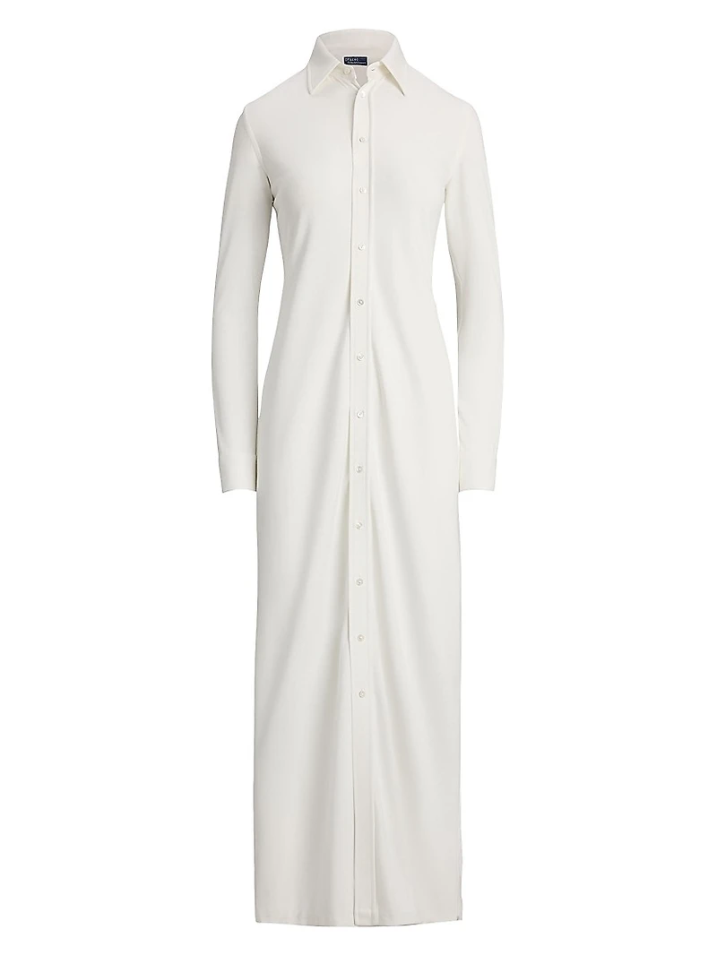 Ponte Jersey Maxi Shirtdress