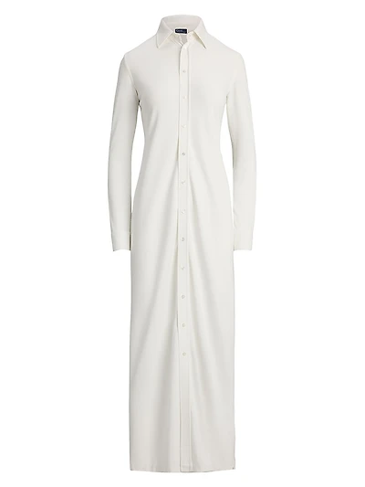 Ponte Jersey Maxi Shirtdress