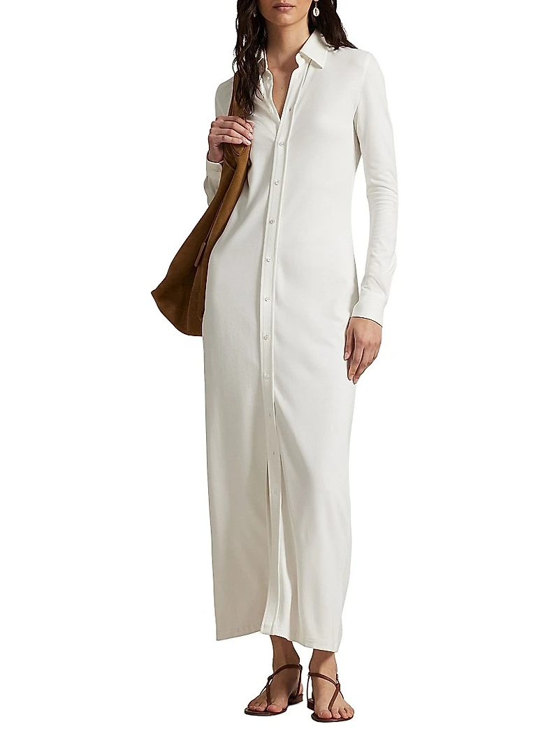 Ponte Jersey Maxi Shirtdress