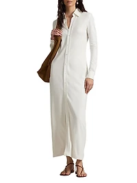 Ponte Jersey Maxi Shirtdress
