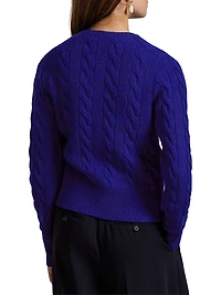 Cable-Knit Wool-Cashmere Cardigan