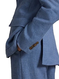 Linen-Cotton Twill Sport Jacket