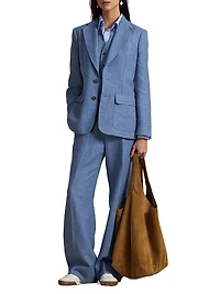 Linen-Cotton Twill Sport Jacket
