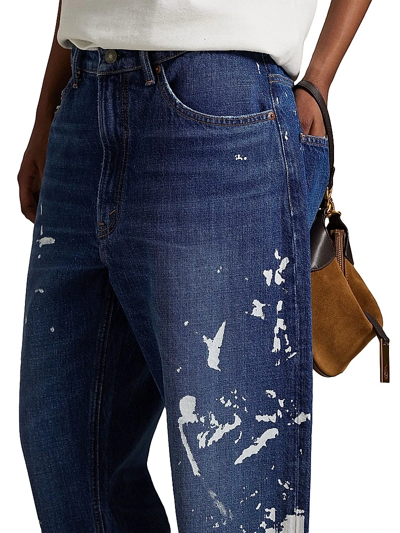 Paint Splatter Relaxed Tapered Jeans