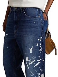 Paint Splatter Relaxed Tapered Jeans