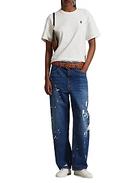 Paint Splatter Relaxed Tapered Jeans
