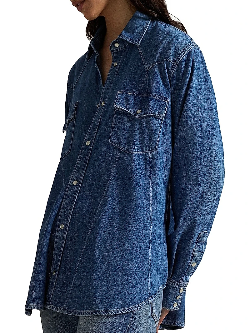 Trapeze Western Denim Shirt