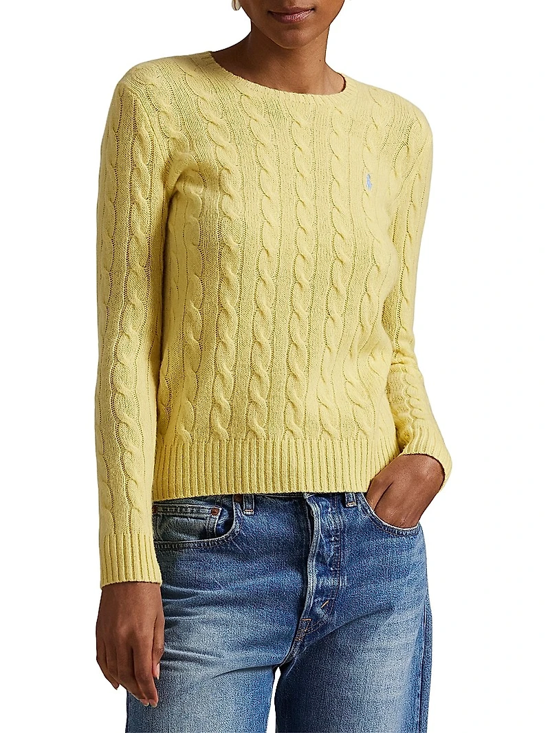 Julianna Cable-Knit Wool-Cashmere Sweater