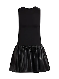 Ella Faux Leather Minidress