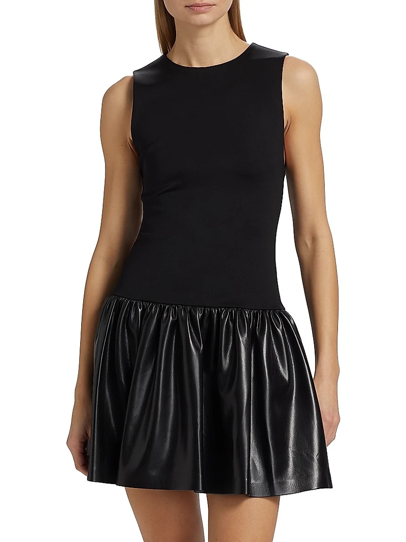 Ella Faux Leather Minidress