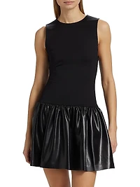 Ella Faux Leather Minidress