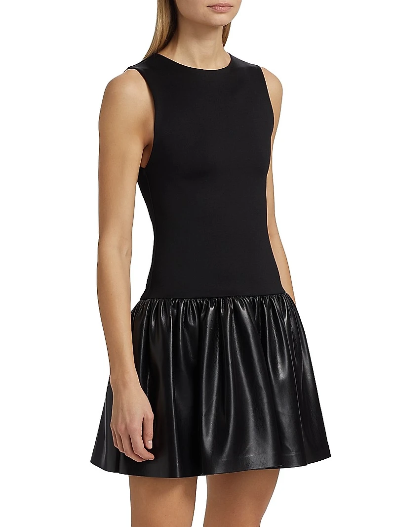 Ella Faux Leather Minidress