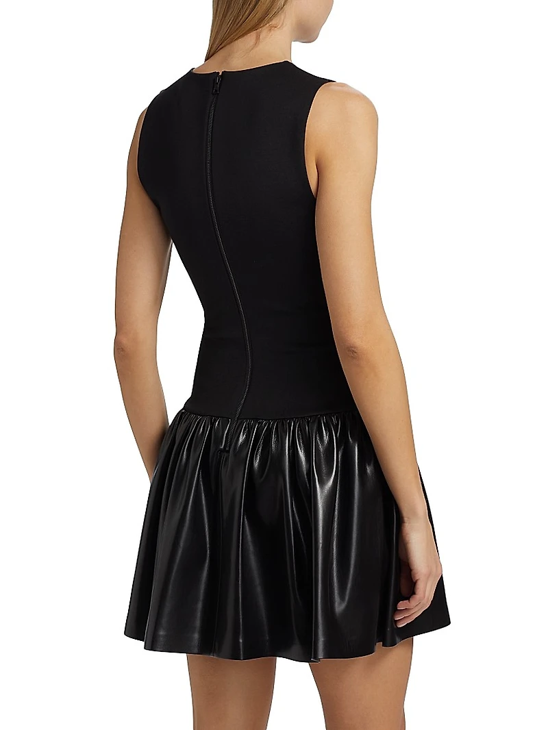Ella Faux Leather Minidress