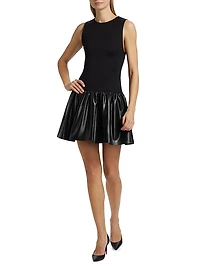 Ella Faux Leather Minidress