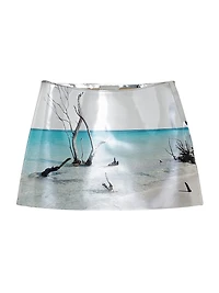 Shiny Leather Miniskirt