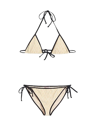 Toute La V Lycra Jacquard Bikini