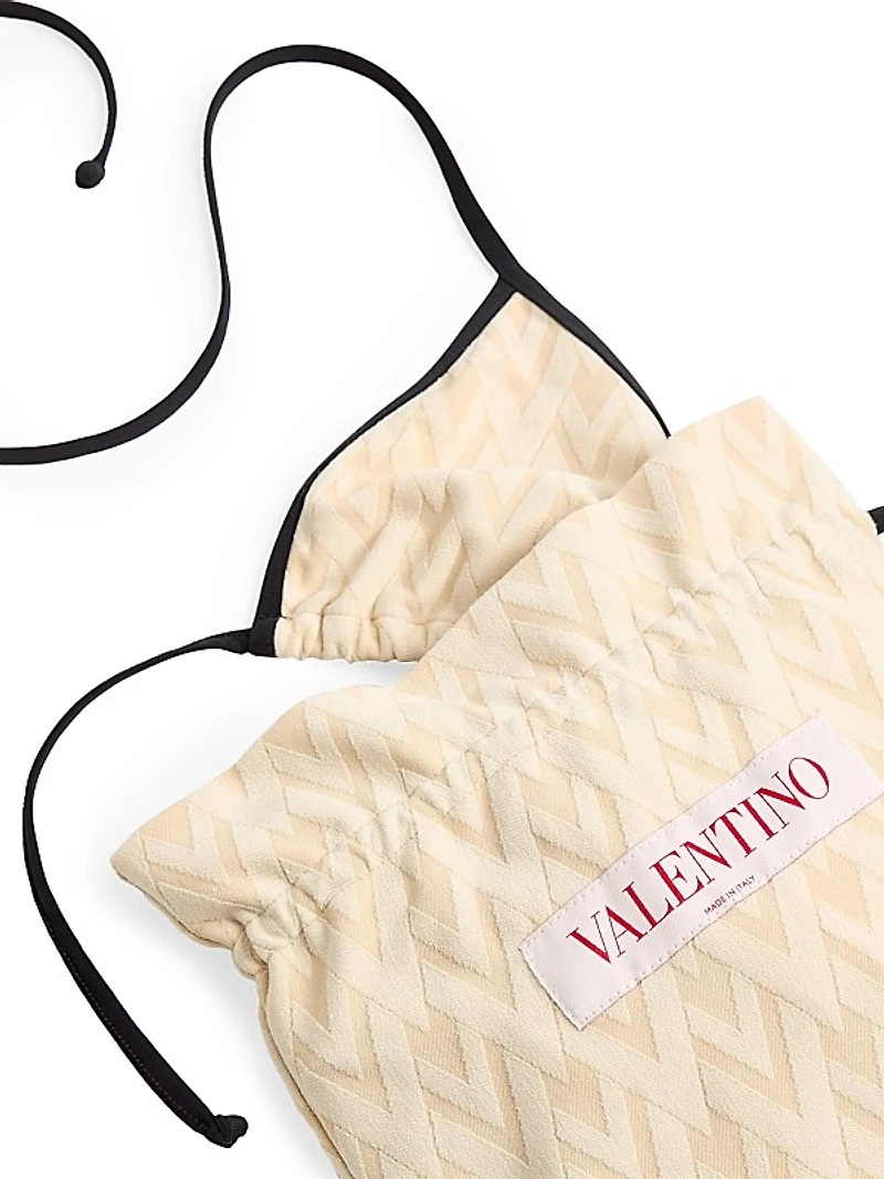 Toute La V Lycra Jacquard Bikini