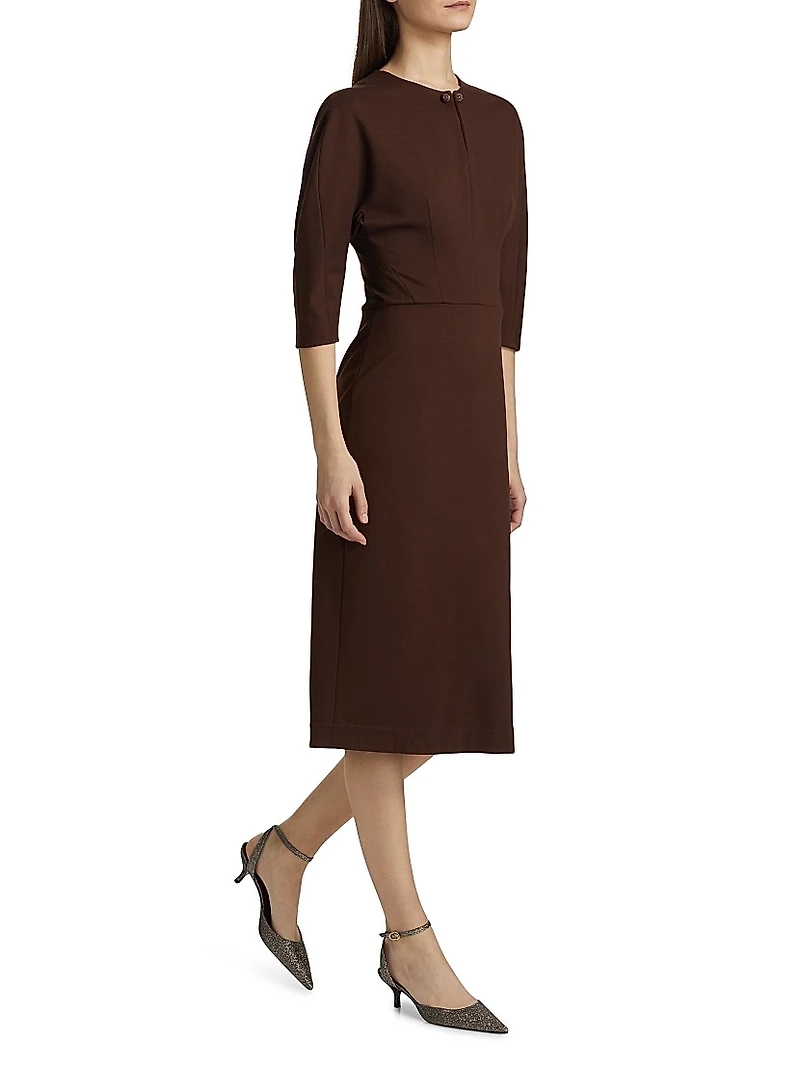 Milano Stitch Jersey Midi-Dress